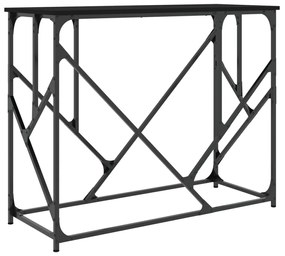 Tavolino consolle nero 100x40x80 cm in legno multistrato