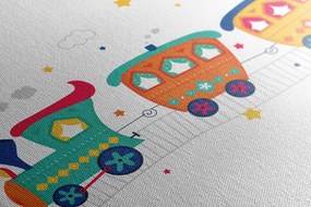 Quadro su tela – Trenino pastello