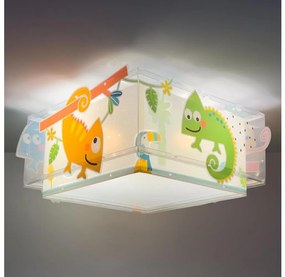 Dalber 63316 - Lampada da soffitto per bambini HAPPY JUNGLE 2xE27/15W/230V