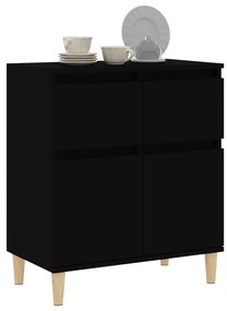 Credenza nero 60x35x70 cm in legno multistrato