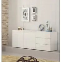 Credenza Metis 170 2 Anta + 3 Cassetti Colore Bianco Lucido