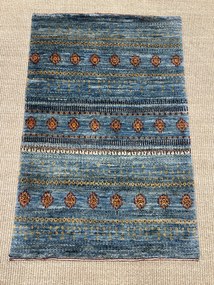 Loribaft Tappeto 60 x 100 Blu (Iran) Annodato A Mano