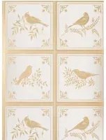 Nina Campbell Carta da parati Fortoiseau - Ivory/ Gold