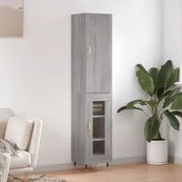 Credenza Grigio Sonoma 34,5x34x180 cm in Legno Multistrato 3199031