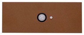 Applique LED Solare Corten Rettangolare con Sensore di Movimento Colore Bianco Naturale 4.000K