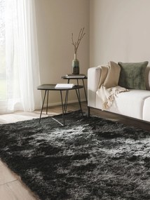 benuta Nest Tappeto a pelo lungo Whisper Antracite 120x170 cm - Tappeto design moderno soggiorno