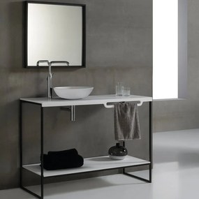 Mobile da bagno sotto lavabo Alec bianco opaco L 120 x H 65 x P 48.5 cm, lavabo non incluso