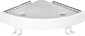 Mensola angolare bianca autoportante in plastica per il bagno Quick-Fit - Allstar