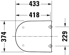 Duravit 28210000 - Sedile per WC D-CODE 37,4x43,3 cm bianco