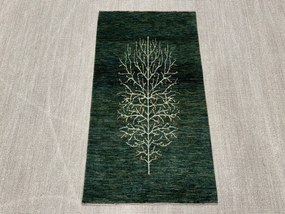 Loribaft Tappeto 90x160 Verde (Iran) Annodato A Mano
