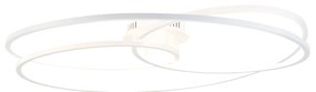 Plafoniera bianca 78 cm con LED a 3 step dimmer - Rowin
