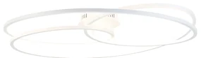 Plafoniera bianca 78 cm con LED a 3 step dimmer - Rowin