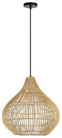 Immax 08257L - Lampadario a sospensione con filo PELO 1xE27/40W/230V diametro 40 cm rattan