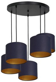 Lampadario a sospensione con filo ARDEN 5xE27/60W/230V viola/oro