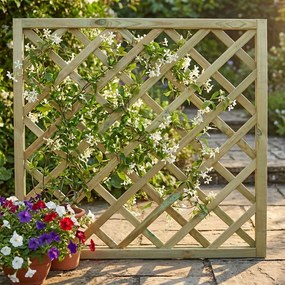 griglia da giardino in legno di pino impregnato in autoclave 90 x 90 cm