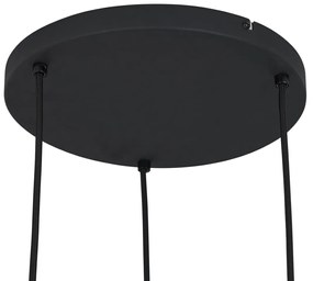 Lampada a sospensione moderna nera con vetro fumé a 3 luci - Sheena