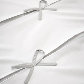 Set copripiumino e federa bianco e grigio per letto matrimoniale e per letto esteso 230x220 cm Milo Bow – Catherine Lansfield