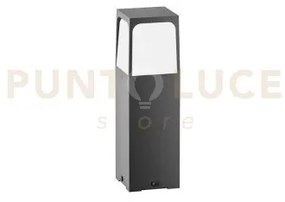 Ges2031- paletto h.30cm 1 luce attacco e27 ip44 in alluminio grigi...