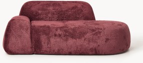 Divano 2 posti con chaise longue in teddy bouclé Wolke