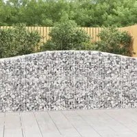 Cesti Gabbioni ad Arco 15 pz 400x50x100/120 cm Ferro Zincato 3145965