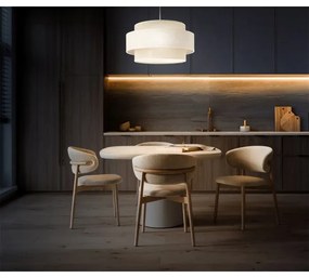 Lampada a sospensione BOHO con cavo 1xE27/60W/230V Ø 40 cm crema/iuta