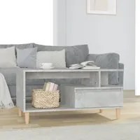 Tavolino Salotto Grigio Cemento 90x49x45 cm Legno Multistrato 819616