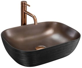 Lavabo da appoggio Rea Belinda COPPER BRUSH / Black