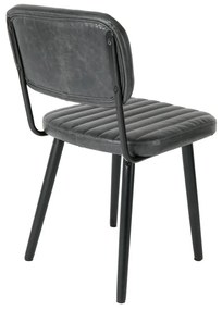 Sedia da pranzo nera Jake Worn - White Label