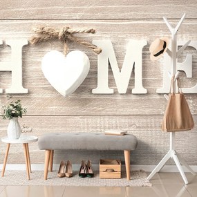 Carta da parati autoadesiva – Scritta Home in stile vintage