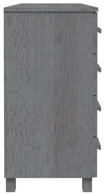Credenza hamar grigio scuro 113x40x80 cm legno massello di pino