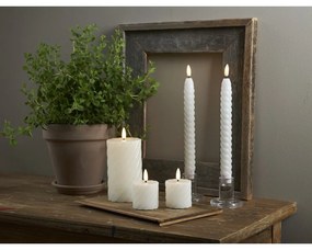 Set di 2 candele LED in cera bianca, altezza 7,5 cm Flamme Swirl - Star Trading