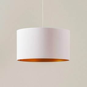 Duolla Lampada a sospensione Roller, bianco/oro, Ø 45 cm