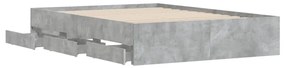 Giroletto cassetti grigio cemento 120x200 cm legno multistrato