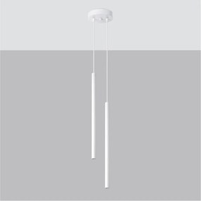 Lampadario bianco in metallo ø 15 cm Fideus – Sollux