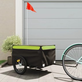 Rimorchio Da Bici Nero E Verde 45 Kg İn Ferro /