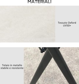 Gazebo Pieghevole 4x4 m ad Altezza Regolabile con Zanzariera e Borsa in Metallo e Tessuto Oxford Crema...