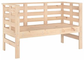 Panca da giardino 111,5x53x71 cm in legno massello di pino