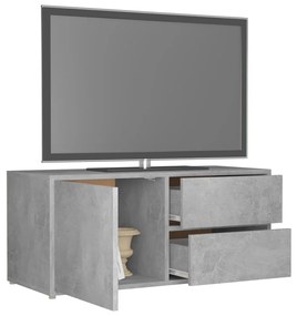 Mobile porta tv grigio cemento 80x34x36 cm in truciolato