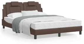 Giroletto Con Testiera Marrone 140x190 Cm İn Similpelle /
