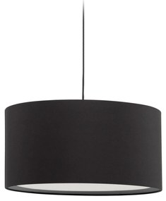 Kave Home - Paralume per lampada da soffitto Santana nera con diffusore bianco Ã˜ 40 cm