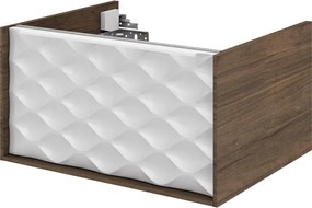 Mobile da bagno sospeso sotto lavabo L 60 x H 32 x P 48 cm laccato lucido, 1 cassetto SENSEA Neo