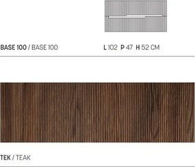 Mobile bagno da 100 cm sospeso 2 cassetti Tek - RIGHE