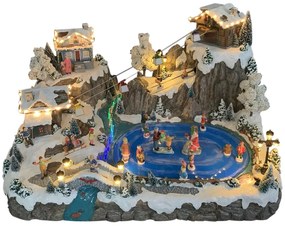 Villaggio di Natale Funivia e lago H 50 cm