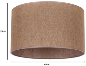 Duolla - Paralume universale ROLLER E27 Ø 50 cm marrone