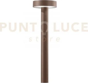 Palo underwood corten 4 luci attacco g9 ip65 21x70cm in metallo