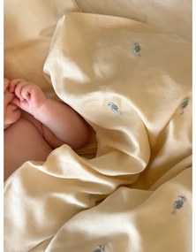 Set copripiumino e federa da bambini giallo chiaro in cotone organico per culla 70x100 cm Sea Garden – Cam Cam Copenhagen