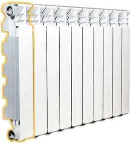 Radiatore alluminio 60 cm Nova Florida Desideryo B3 bianco