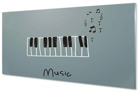 Quadro acrilico Note per pianoforte 100x50 cm