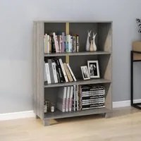 Libreria HAMAR Grigio Chiaro 85x35x112cm Legno Massello di Pino 340487