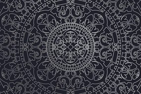 Carta da parati autoadesiva – Ornamento orientale in bianco e nero